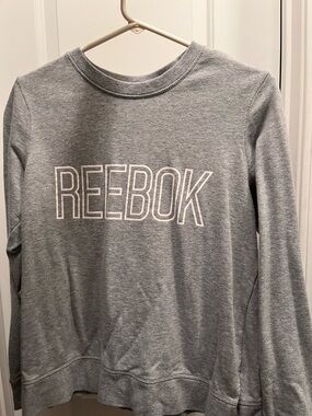 Reebok Gray Crewneck with Red Logo Accent